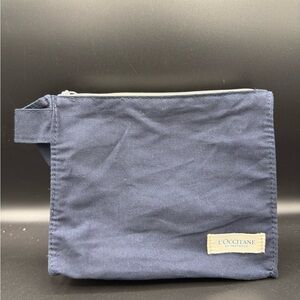 L'OCCITANE en Provence Navy Blue Toiletry Cosmetic Bag 100% Cotton New!